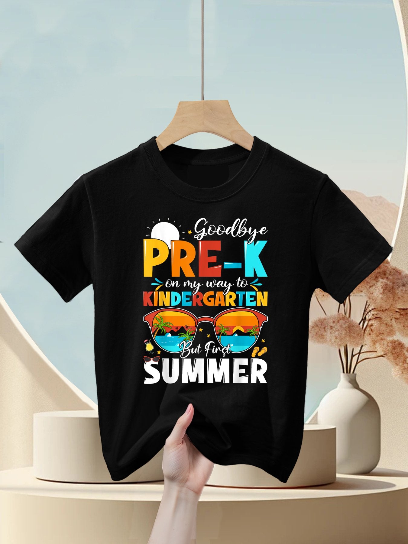 Goodbye Pre-k Graduation To Kindergarten Hello Summer Kids Kids T-Shirt