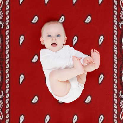 Red Bandana Throw Blanket