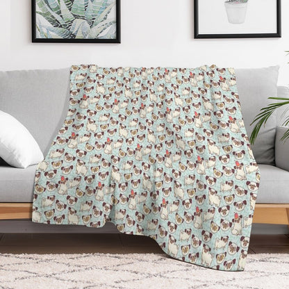 PUGLAND Throw Blanket