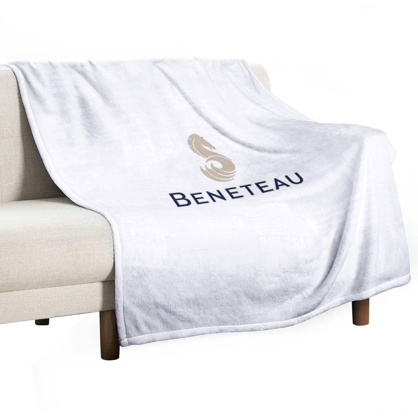 Beneteau Yachts Logo Fishing Throw Blanket