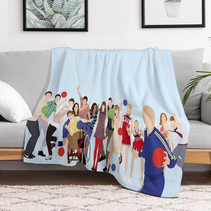 Glee Characters Throw Blanket