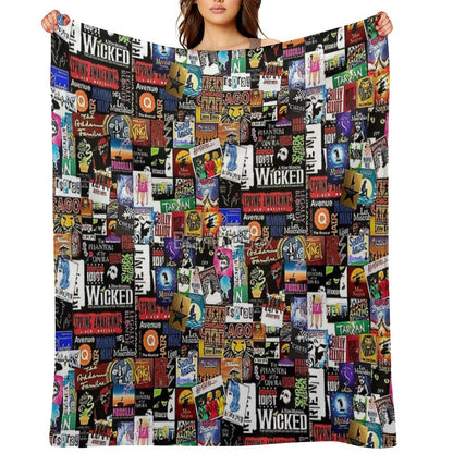 Collage II Musical Throw Blanket