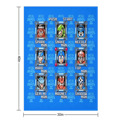 Megaman 3 Stage Select Throw Blanket