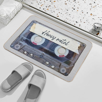 Best of Heavy Metal Music Songs Style Cassette Old School Bath Mat