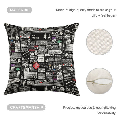Wise Words From The Office - The Office Quotes Linen Throw Pillow Cover