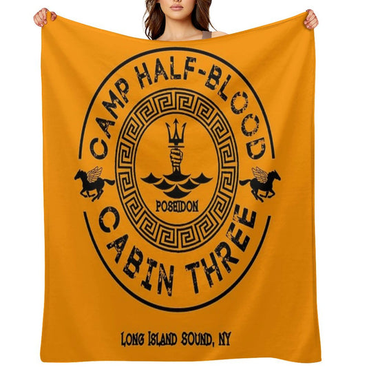 Percy Jackson - Camp Half-Blood - Cabin Three - Poseidon Throw Blanket