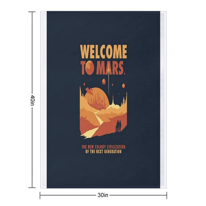 Welcome to Mars Throw Blanket
