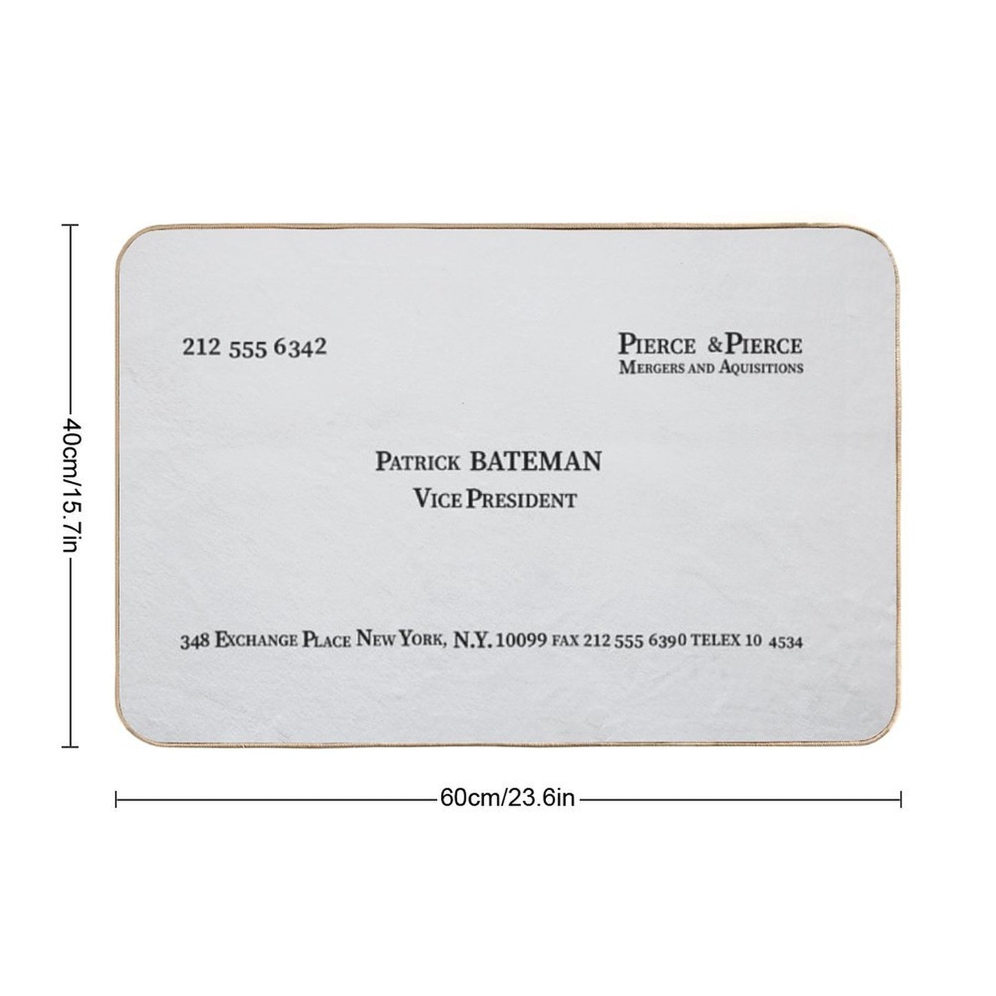 Patrick Bateman American Psycho Business Card Bath Mat