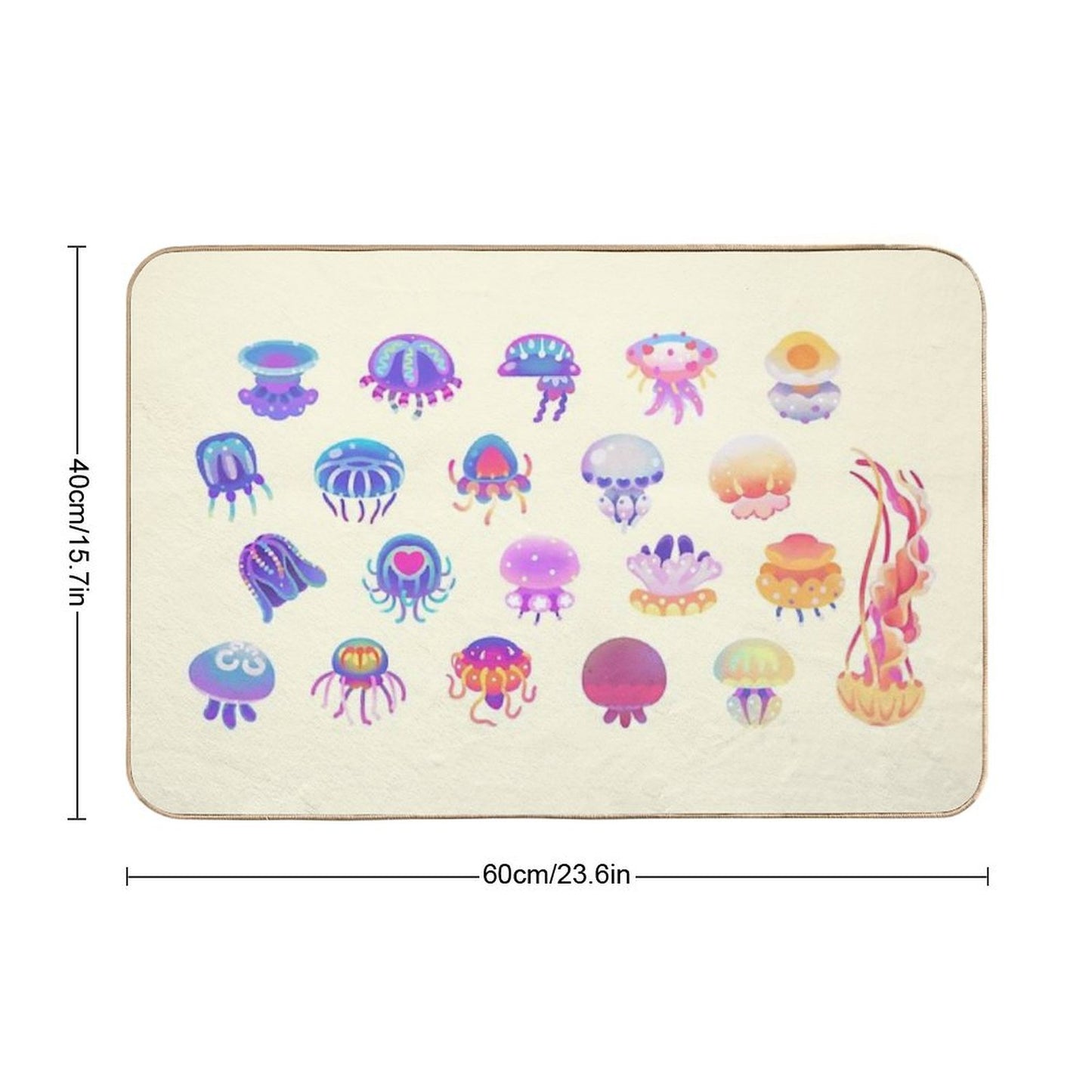 Jellyfish Day - Pastel Bath Mat