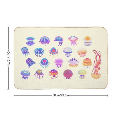 Jellyfish Day - Pastel Bath Mat