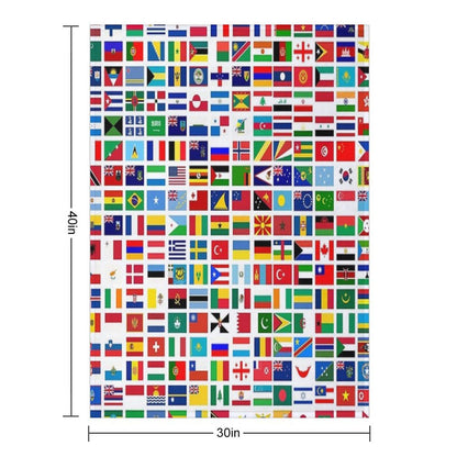 Flags of The World Throw Blanket