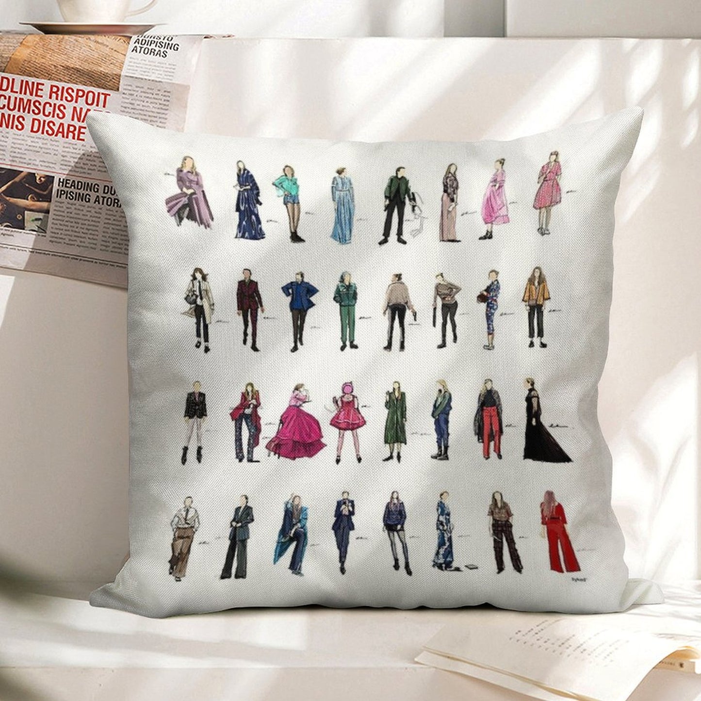 Killing Eve Villanelle Fashion Looks Version3.1 Linen Throw Pillow Cover