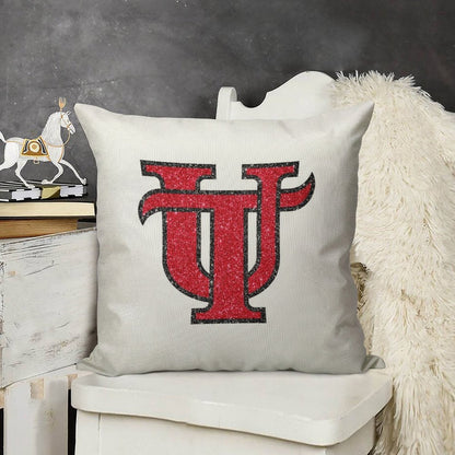 Utampa Glitter Logo Linen Throw Pillow Cover