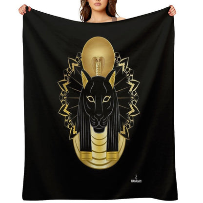 The Egyptian Goddess Sekhmet Throw Blanket