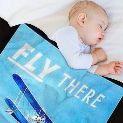 IMPERIAL AIRWAYS  Vintage Fly to Europe Egypt And India Advertising Print Throw Blanket