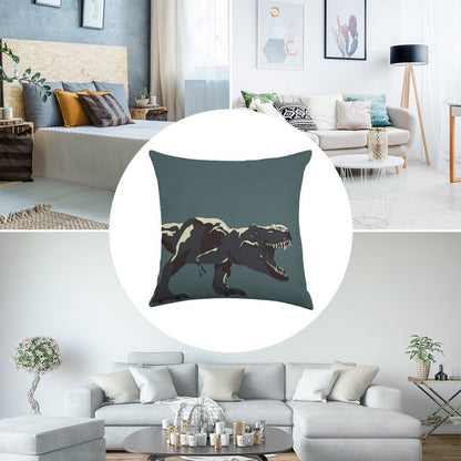 T Rex Roar Linen Throw Pillow Cover