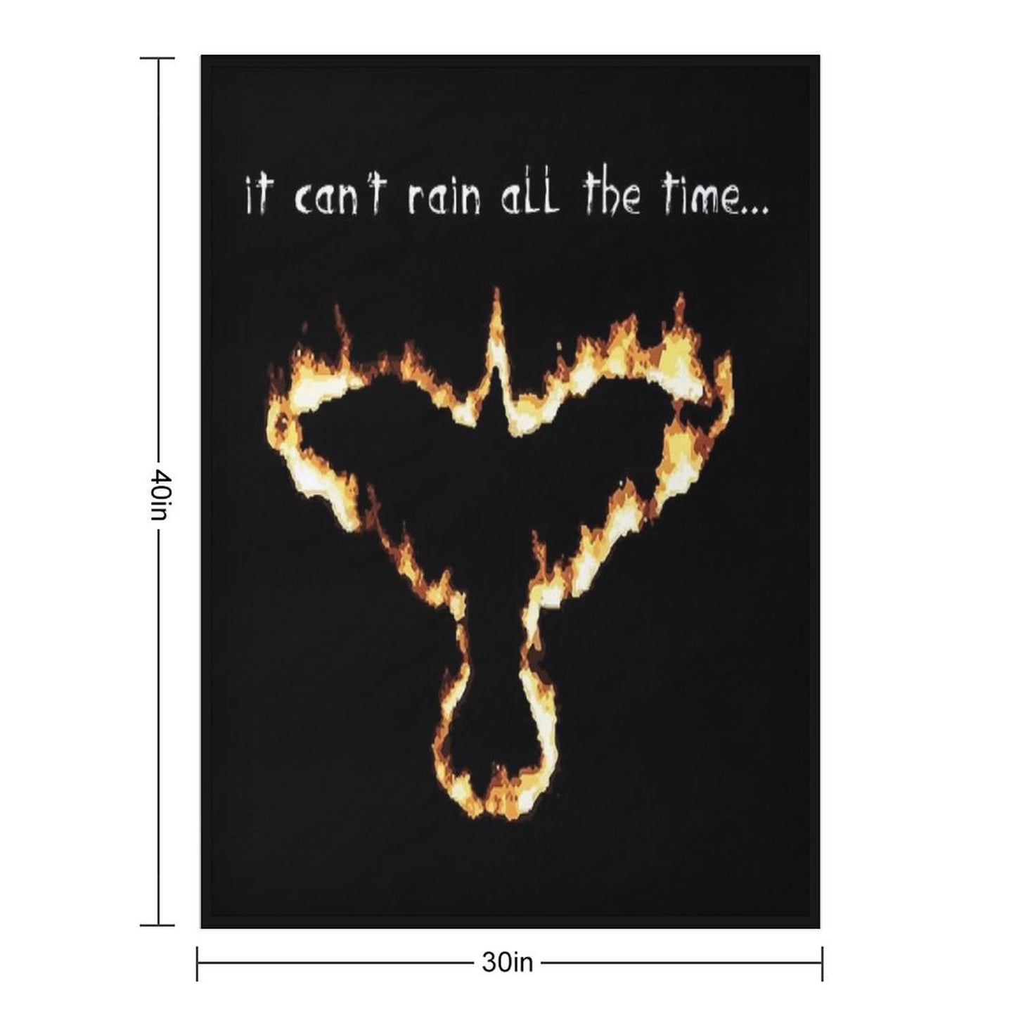 Fire Crow Throw Blanket