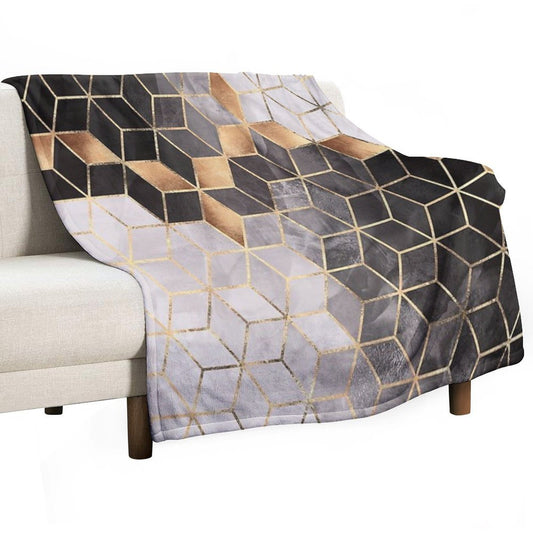 Smoky Cubes Throw Blanket
