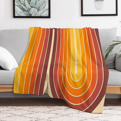 Retro Geometric Double Arch Design 522 Throw Blanket