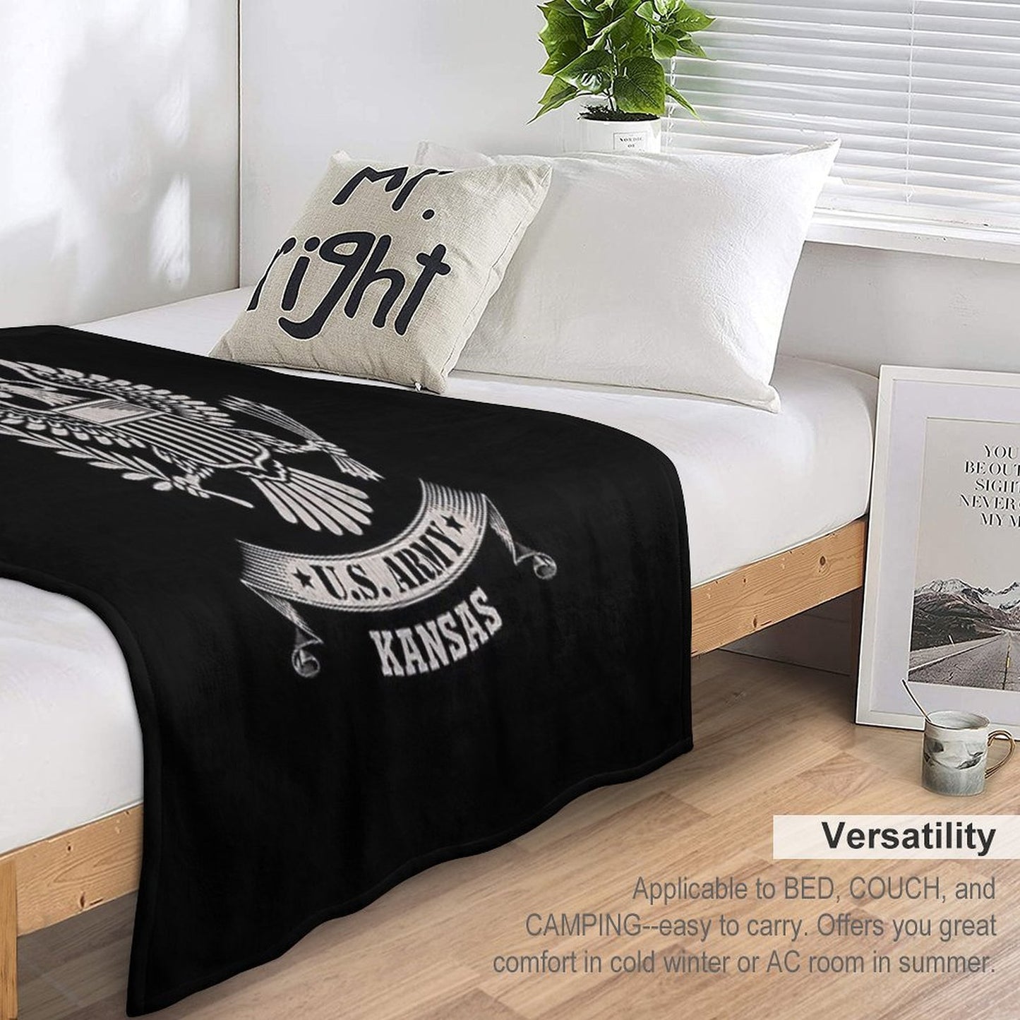 Fort Leavenworth Kansas US Army Base Tribute Throw Blanket