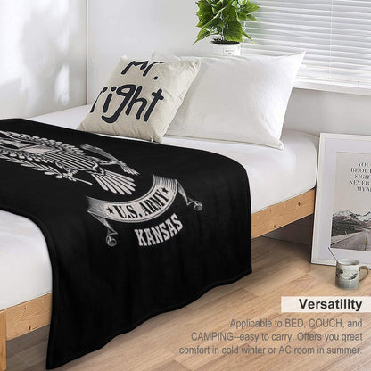 Fort Leavenworth Kansas US Army Base Tribute Throw Blanket