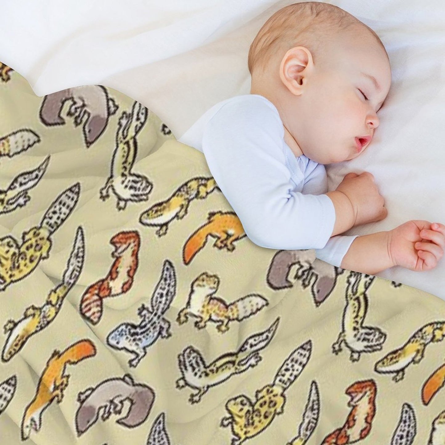 Chub Gecko Babies Throw Blanket