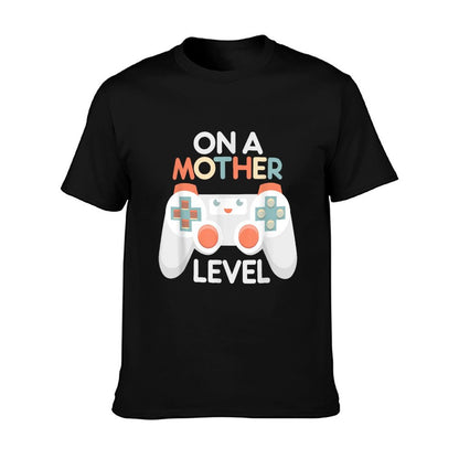Funny Mothers Day Gamer Mom Gaming On A Mother Level Up Game T-Shirt