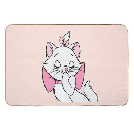 Marie Cute Aristocats. Beautiful Kitty. Cartoon Cat Teehee Bath Mat
