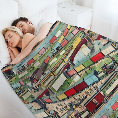 Antique Train Throw Blanket