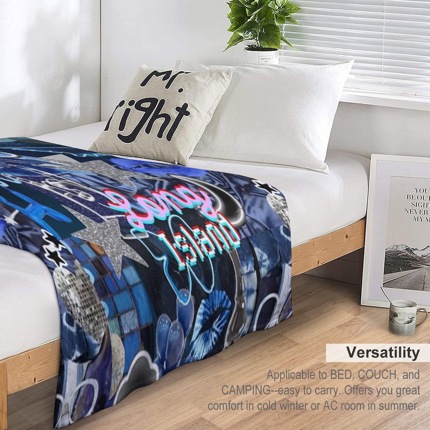 Long Island New York COLLAGE Throw Blanket