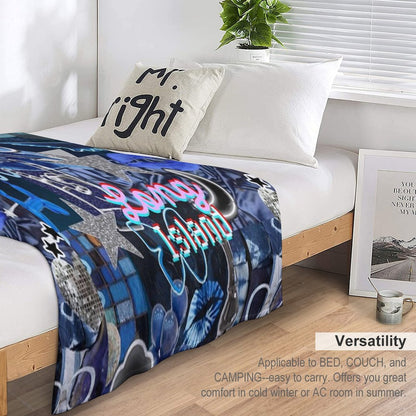 Long Island New York COLLAGE Throw Blanket