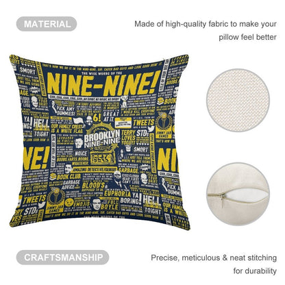 Wise Words of The Nine-Nine Linen Throw Pillow Cover