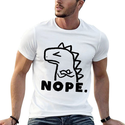 Funny Lazy Nope T-Rex Dinosaur Kaiju  Wrinkle-resistant T-Shirt