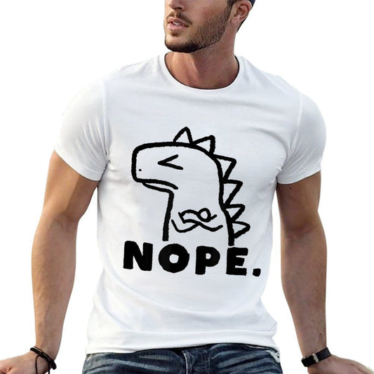 Funny Lazy Nope T-Rex Dinosaur Kaiju  Wrinkle-resistant T-Shirt