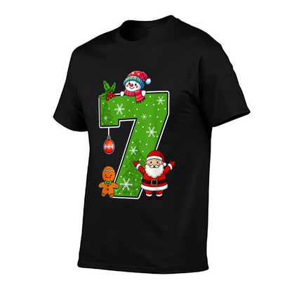 Number 7 Funny 67 Meme Couple Pajamas Christmas Matching  Stretchy T-Shirt