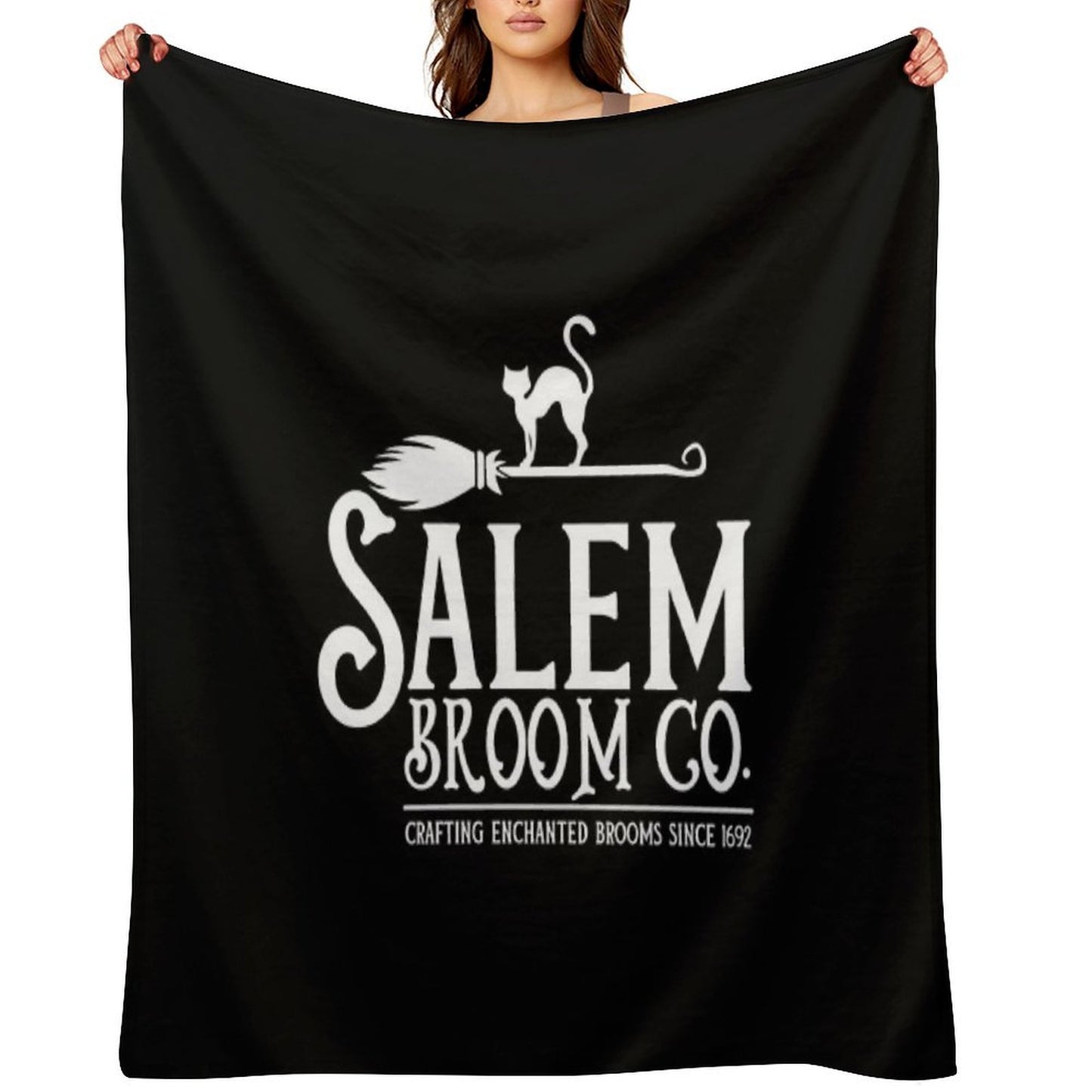 Salem Broom Company - Witch Halloween Lazy Costume Women Throw Blanket