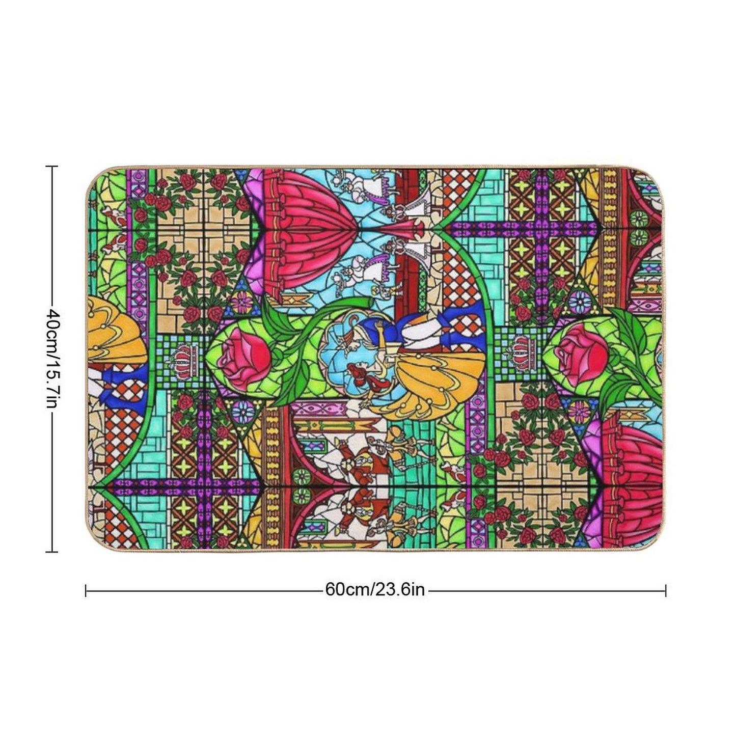 Patterns of The Stained Glass Window Bath Mat