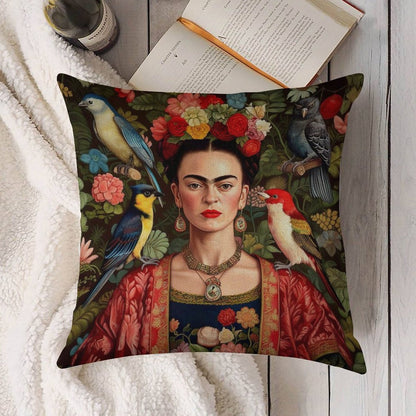 Frida Kahlo 7 Linen Throw Pillow Cover
