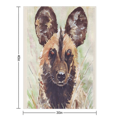 African Wild Dog Throw Blanket