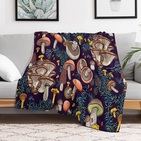 Dark Dream Forest Throw Blanket