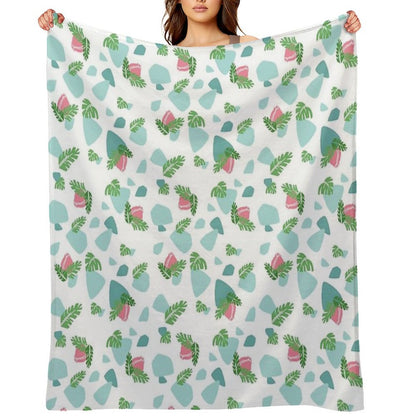 Ivysaur Pattern Throw Blanket