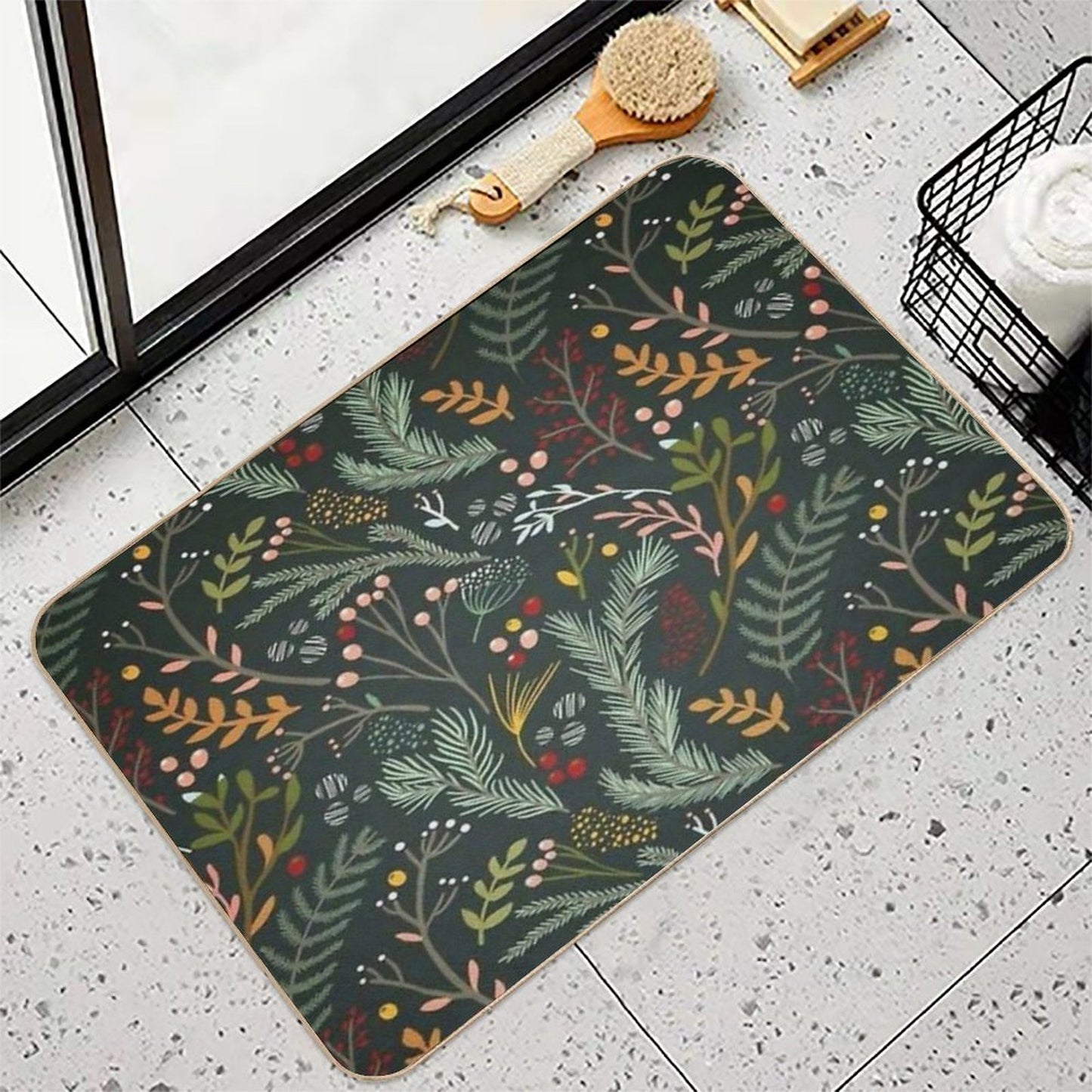 Yuletide Pattern Bath Mat