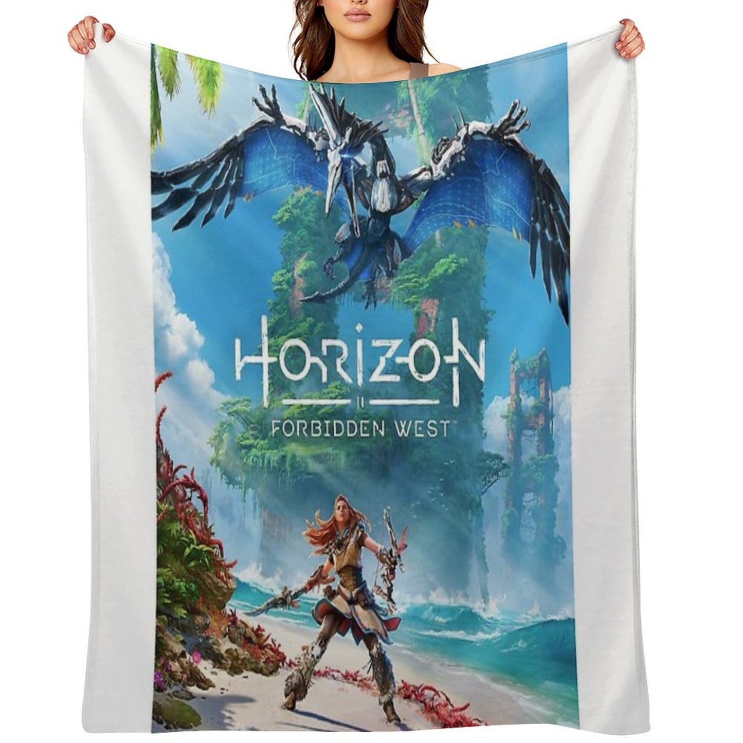 Horizon Forbidden West [poster] Throw Blanket