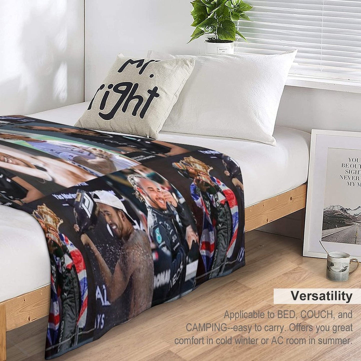 Lewis Hamilton Throw Blanket