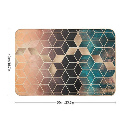Ombre Dream Cubes Bath Mat