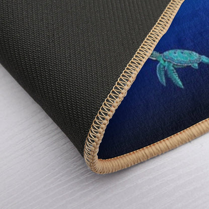 Sea Turtle Turquoise Oceanlife Bath Mat
