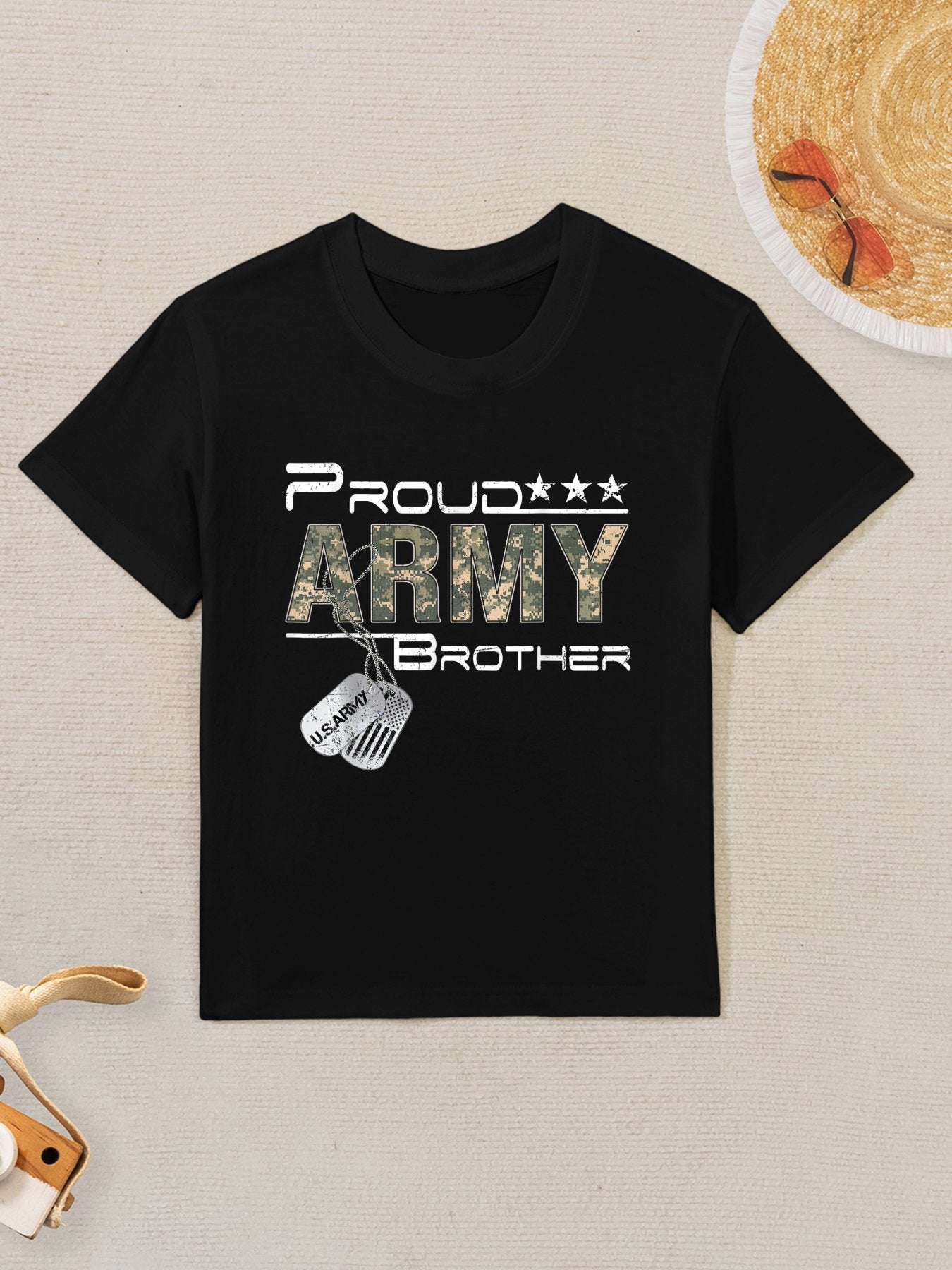 Proud Army Brother Army Graduation Brother US Army Brother Kids T-Shirt
