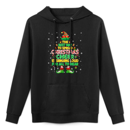 The Best Way to Spread Christmas Elf Xmas Boys Mens Kids Layering Staple Hoodie