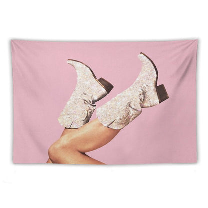 These Boots - Glitter Pink Tapestry