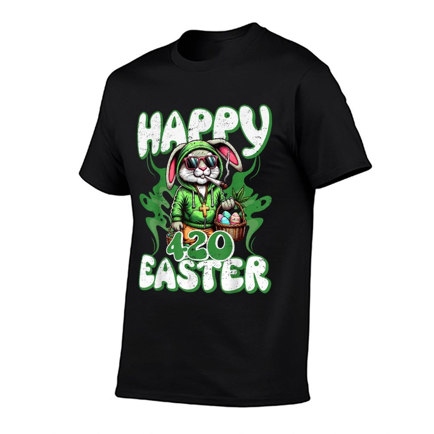 Happy 420 Easter Funny Smoking Easter Bunny Men Women T-Shirt